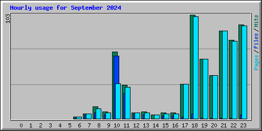 Hourly usage for September 2024