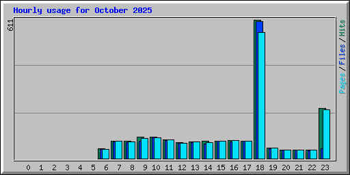 Hourly usage for October 2025