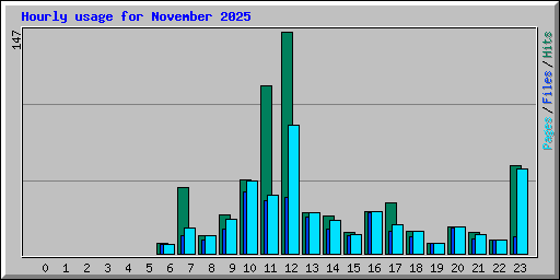 Hourly usage for November 2025